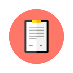 Business Clipboard Flat Circle Icon