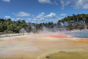 Champagne Pool in Waiotapu Thermal Reserve, Rotorua, New Zealand
