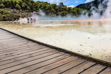 Champagne Pool in Waiotapu Thermal Reserve, Rotorua, New Zealand