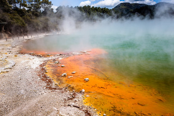 Champagne Pool in Waiotapu Thermal Reserve, Rotorua, New Zealand