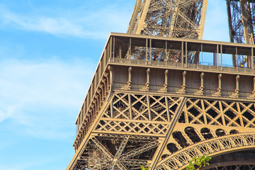 View of details of an Eiffel Tower, Paris