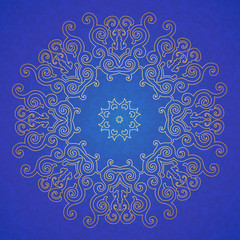 Decorative elements. Blue background.