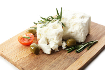 Feta cheese close-up