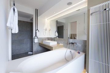 Luxury hotel bathroom interior 