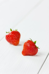 Strawberry on a wooden background