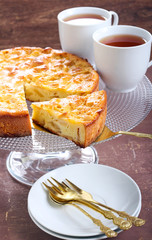 Slice of apple cake