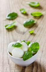Mozzarella and basil