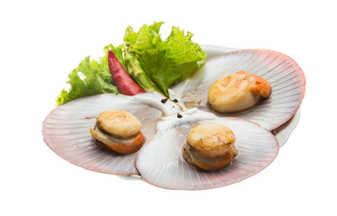 Grilled scallops
