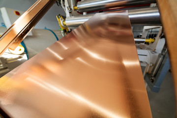 copper foil bending machine - obrazy, fototapety, plakaty
