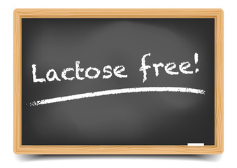 Obraz premium Blackboard Lactose Free