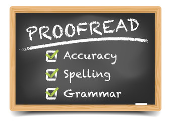 Obraz premium Blackboard Proofread