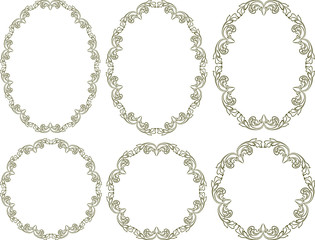 isolated vector frames