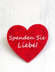 Liebe spenden - Herz