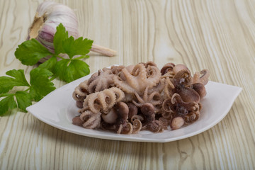 Boiled octopus