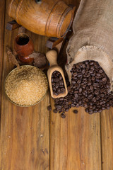 Top view on cuban farm products