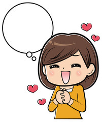 女性　ふきだし