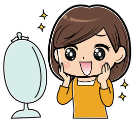 きれいな肌の女性