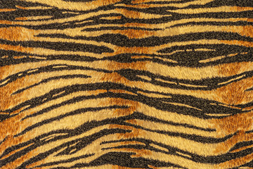 texture of print fabric stripes tiger