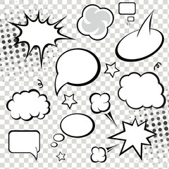 Comic Speech Bubbles.  illustration.