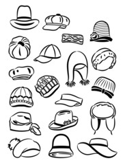 Contours of women's hats