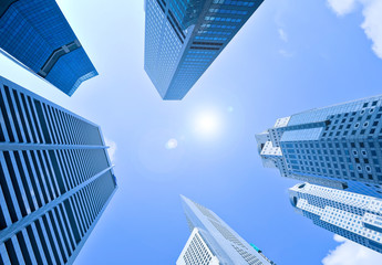 corporate buildings in perspective