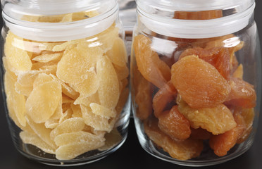 Healthy Snacks in glass jars