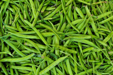 green beans at farm market