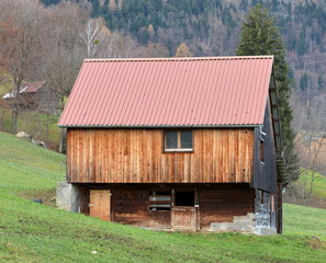 Obraz premium cabane de berger alpine