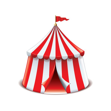 Circus tent isolated on white vector
