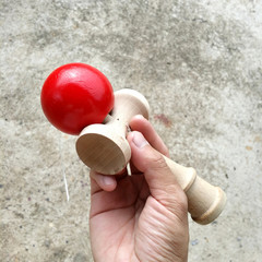 Kendama, a traditional wooden toy from Japan