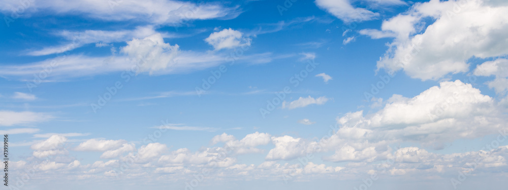 Wall mural blue sky with cloud closeup