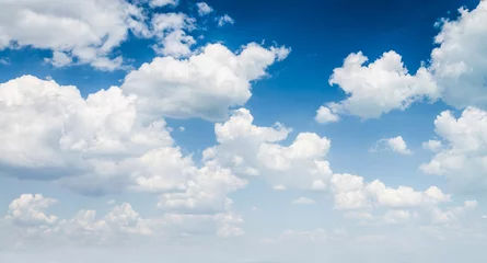 Gordijnen blue sky with cloud closeup © klagyivik
