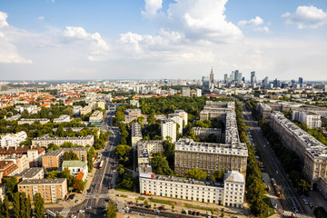 Fototapeta premium Warsaw aerial view