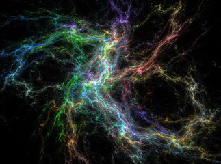 Space chaos abstract fractal effect light background
