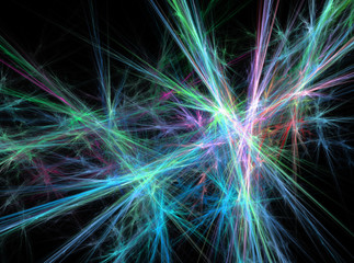 Colored lines abstract fractal effect light background