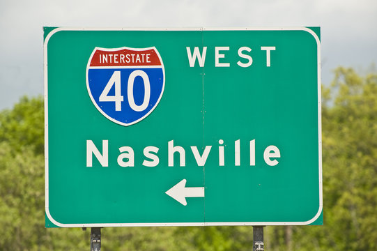 Nashville Tennessee Road Sign