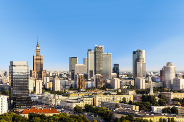 Fototapeta na wymiar Warsaw business district