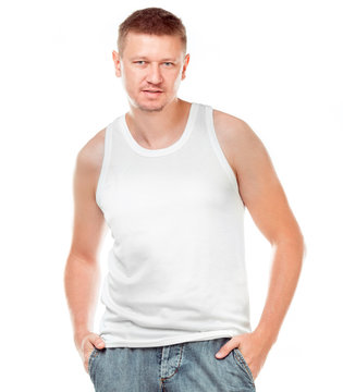t-shirt on a  man