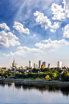 Warsaw downtown at afternoon