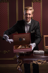 Handsome man with cigar