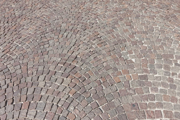 The stone pavement as the background