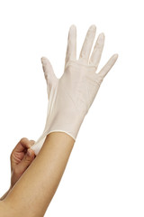 Handschuh anziehen 2 - obrazy, fototapety, plakaty