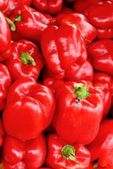 Fresh organic red bell pepper background