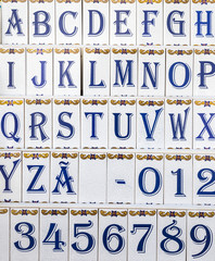 tiles with the alphabet