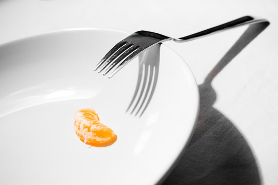 Mandarin on the plate
