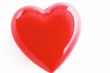 A red heart isolated on white background