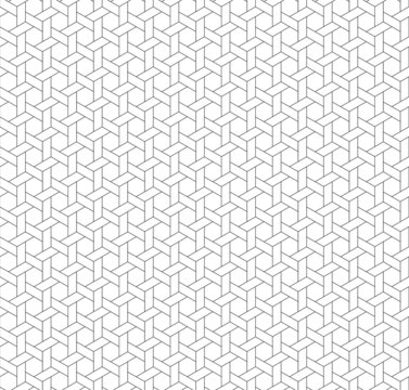 Black and white geometric seamless pattern with weave style.