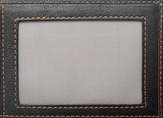 Brown leather label