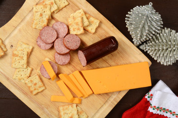 Summer sausage and cheese