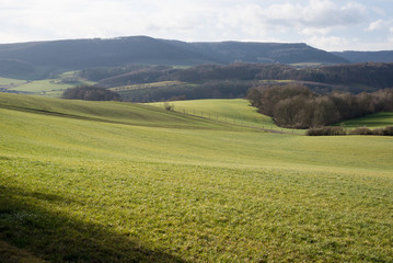 Landscape in Thuringia, Germany in Winter